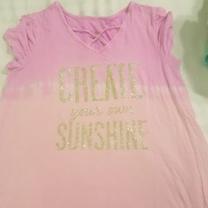 Justice create your own Sunshine shirt